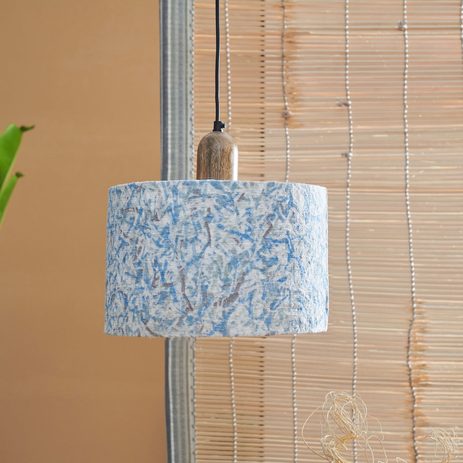 Flake Hanging Lamp Blue