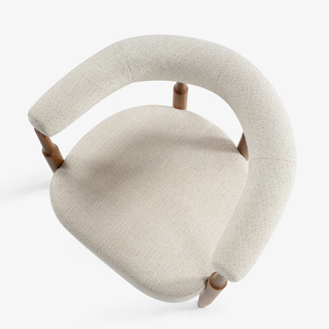 Top view of upholstered chair