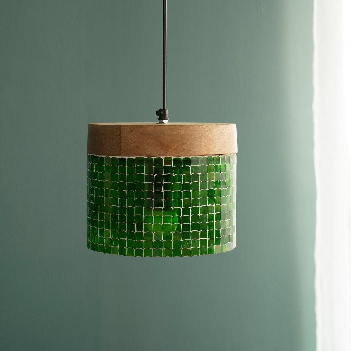 Freedom Squat Green Hanging Lamp