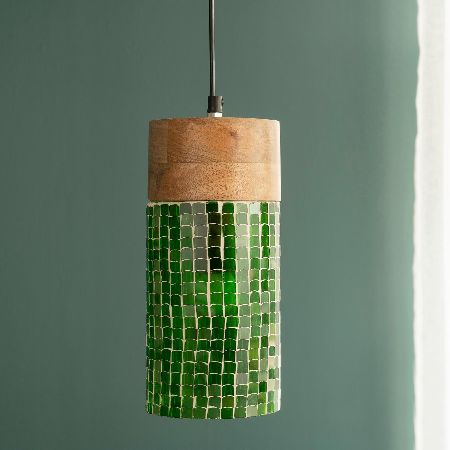 Freedom Tall Green Hanging Lamp