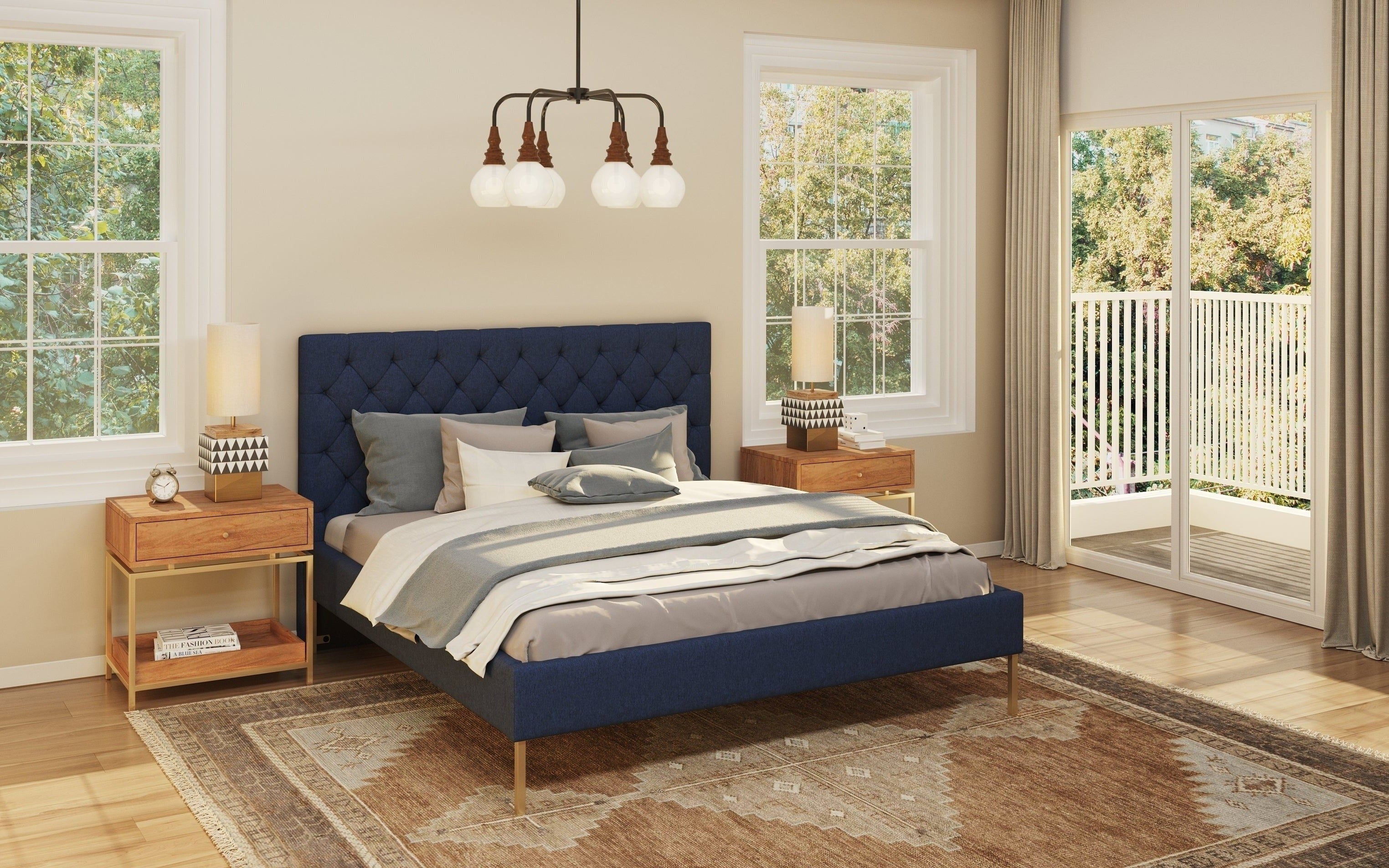 June Upholstered king non-storage Bed. Unveil the ease of Stain-Free Furniture: Marvels that repel spills!