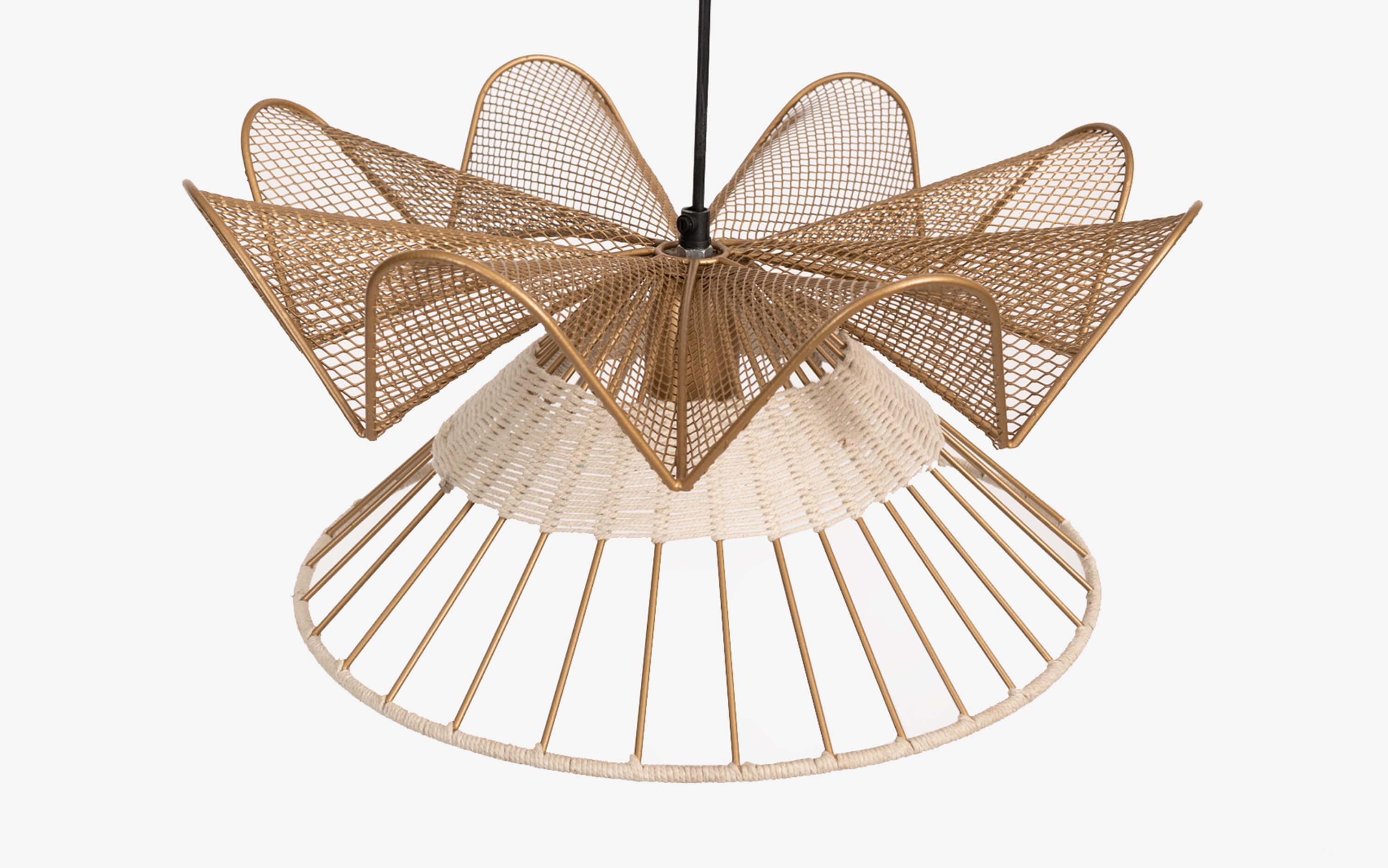 Buy Fucius Conical Metal Hanging Lamp - Close shot - Orange Tree