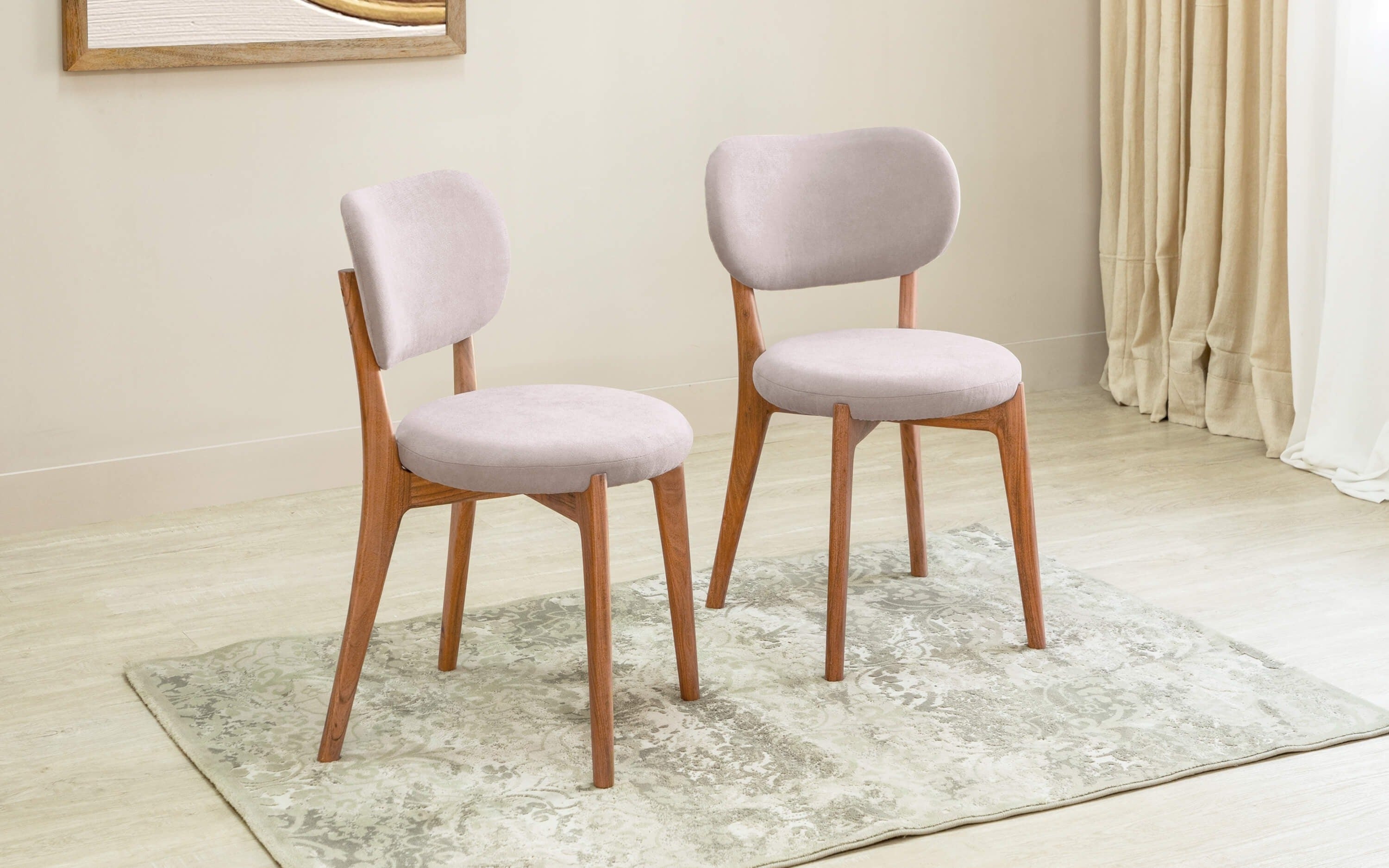 Hiro Marble Top Ribbed Dining Table Set | 6 Seater Dining Set - Close shot - Orange Tree