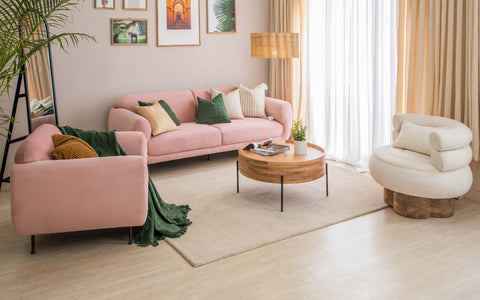 Pink Color luxury sofa set for your living room - Orange Tree