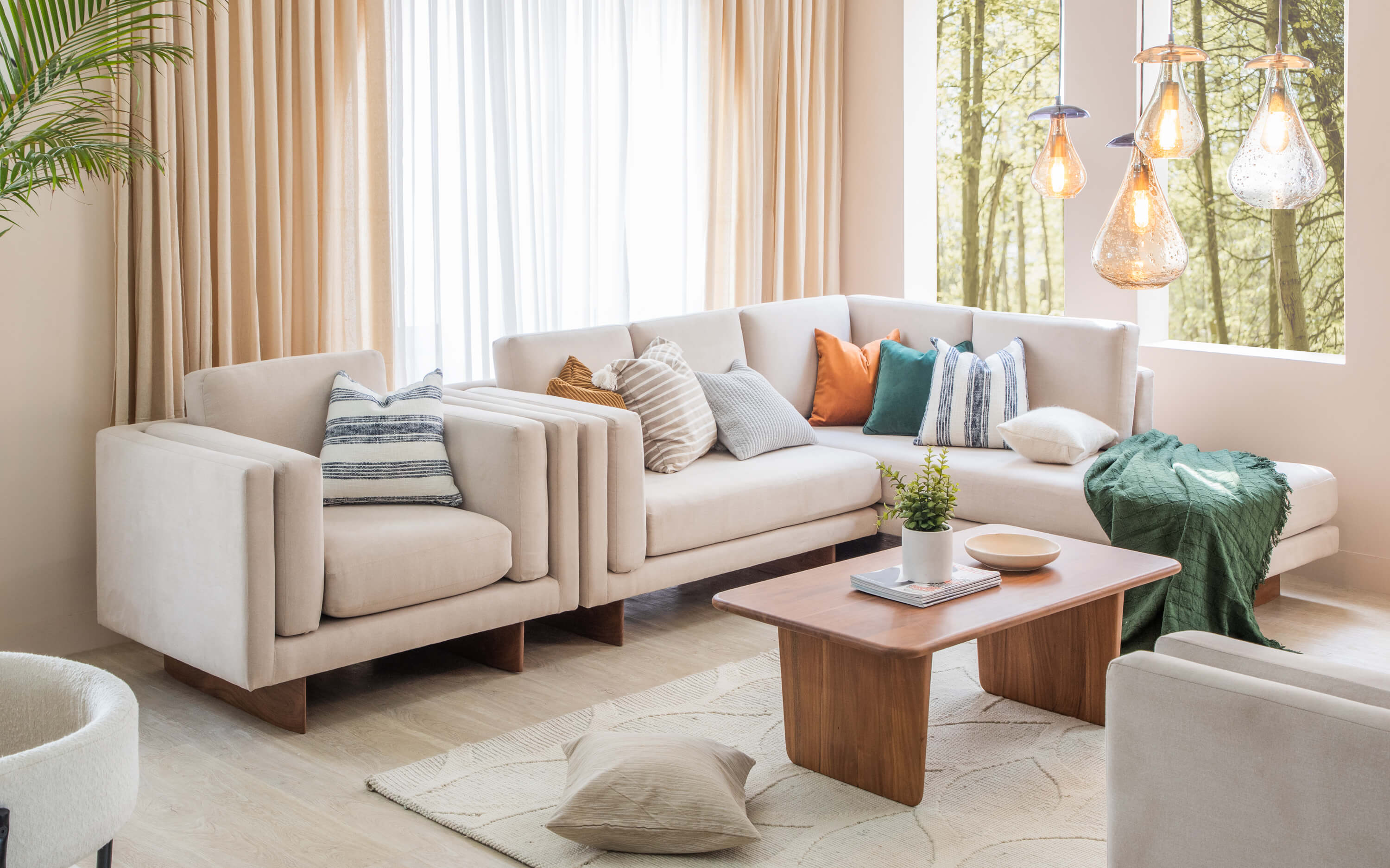 l shape sofa set design - Orange Tree 