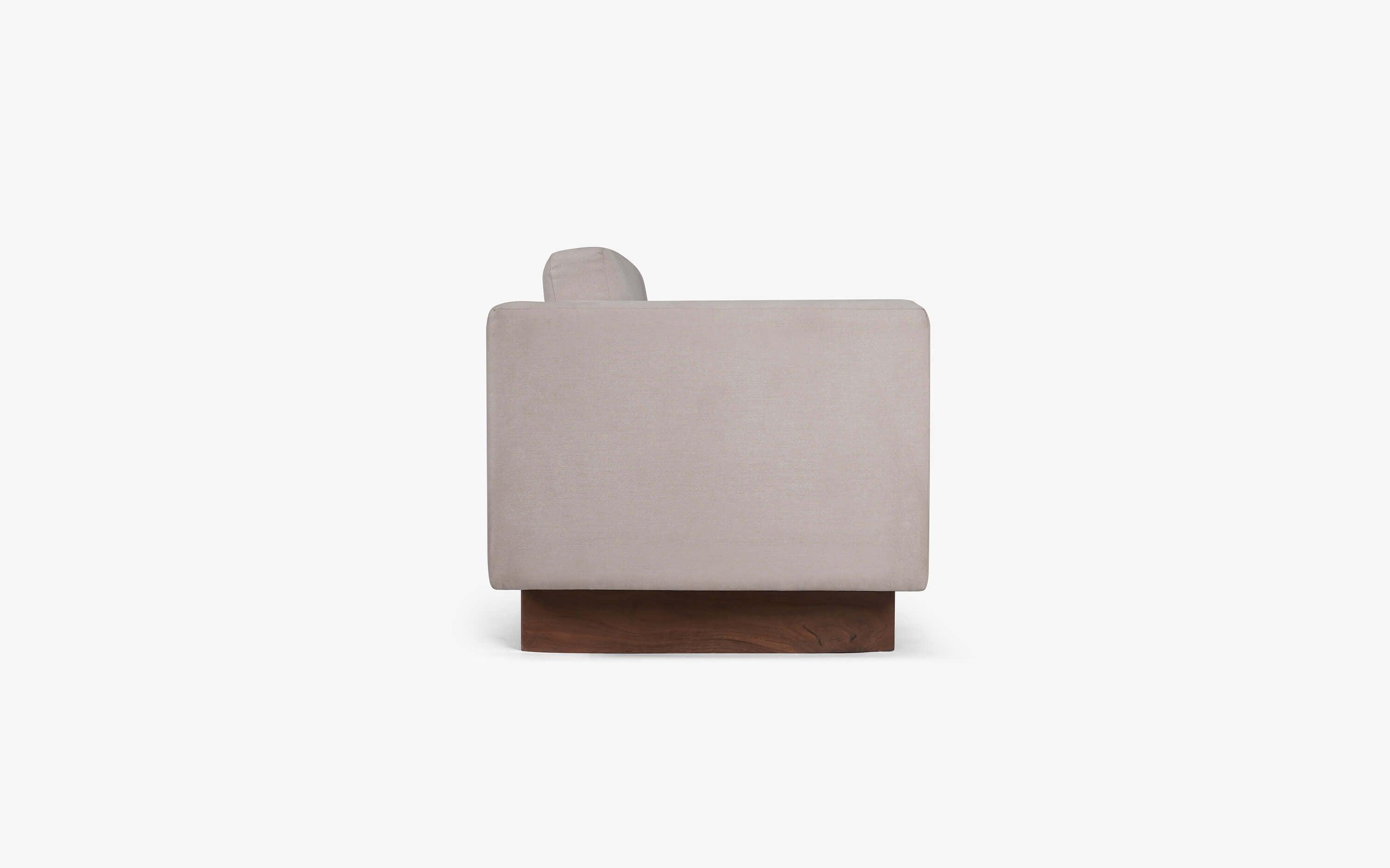 Chiyo Beige 3-Seater Sofa for Living Room | Fabric Sofa​ - Close shot - from upper angle - Orange Tree