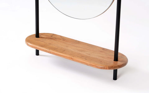 Retro Floor Mirror made of Acacia Wood & Mirror