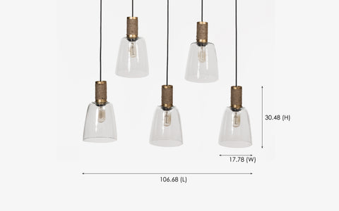 Gambi Cluster of 5 Hanging Lamp