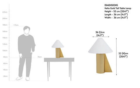 Helia Gold Tall Table Lamp
