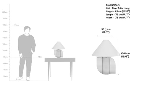 Helia Silver Table Lamp