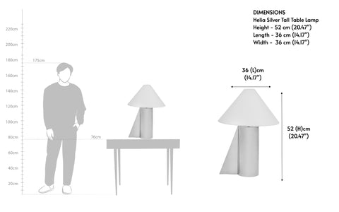 Helia Silver Tall Table Lamp