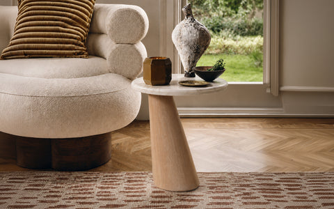 marble top side table for living area