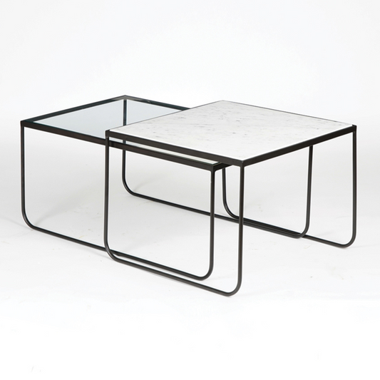 Jasper Glass Nested Table Set of 2