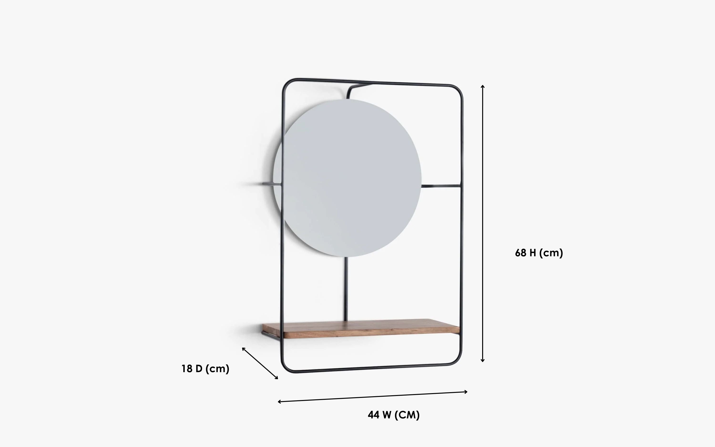 Buy Jasper Mirror Wall Shelf | Wall Mirror Decor - Close shot - Orange Tree