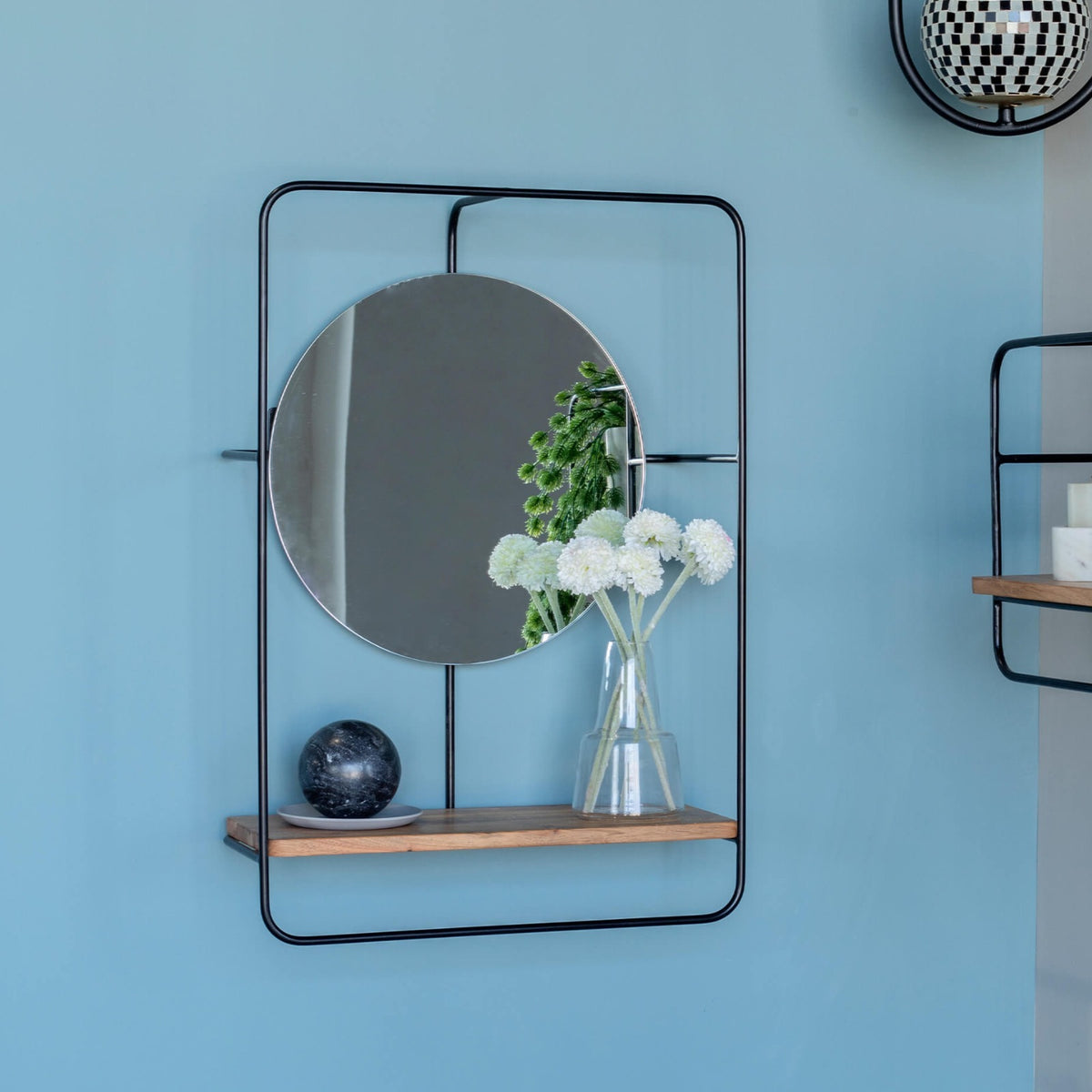 Jasper Mirror Wall Shelf