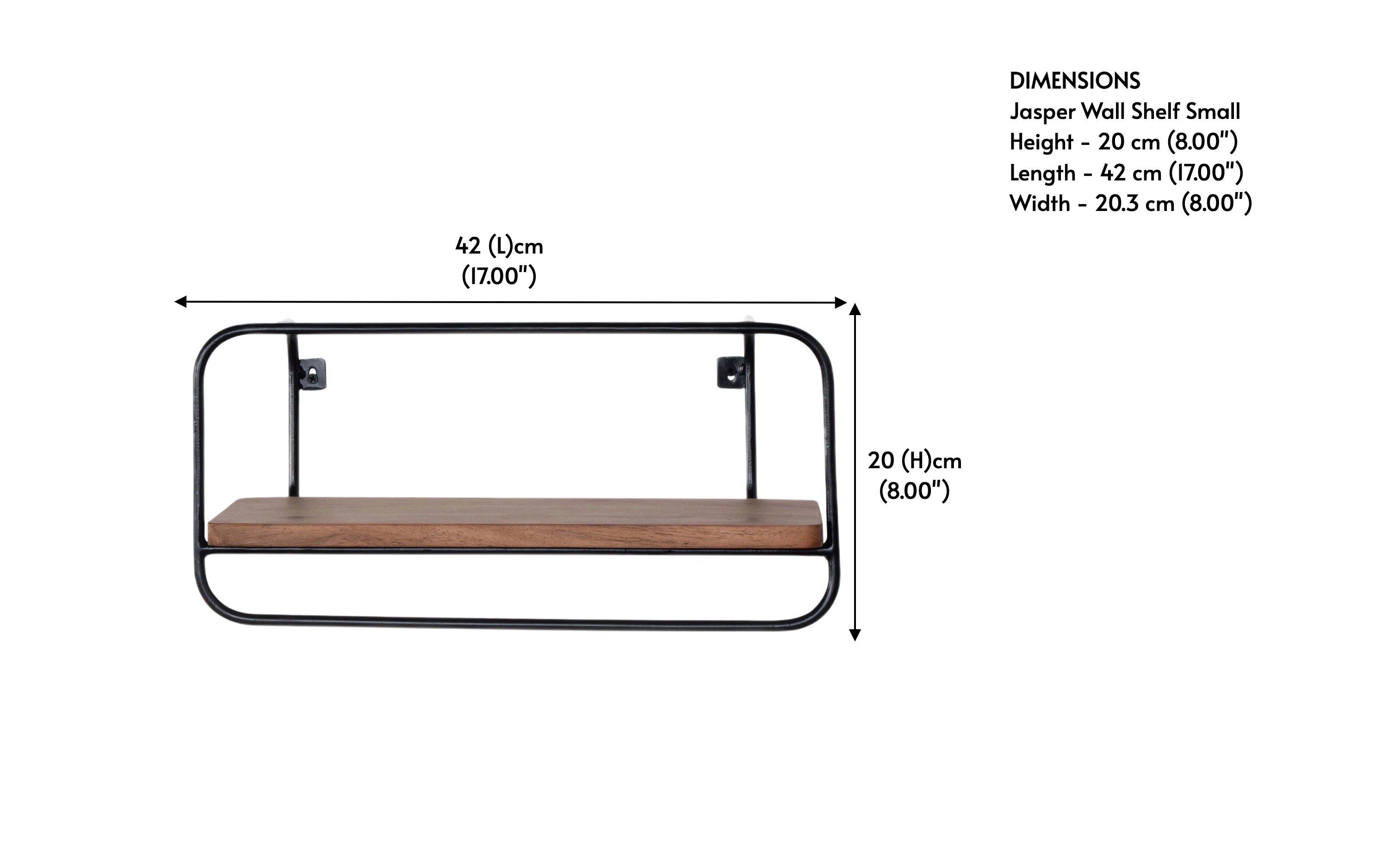 Buy Jasper Mirror Wall Shelf | Wall Mounted Shelf with mirror - Close shot - from right angle - Orange Tree