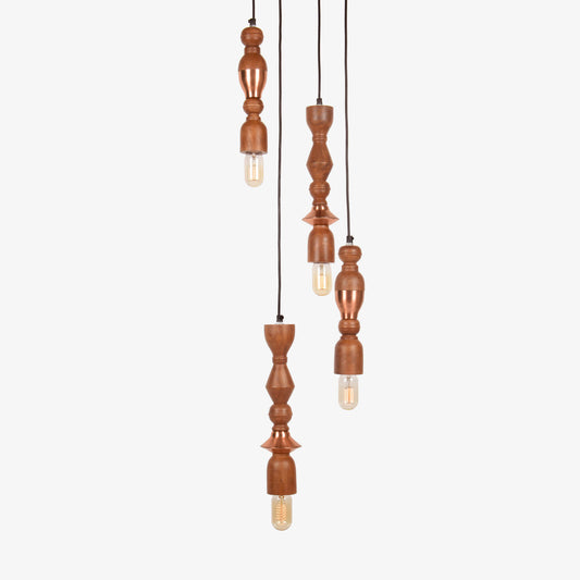 Jodha Copper Cluster Hanging Lamp
