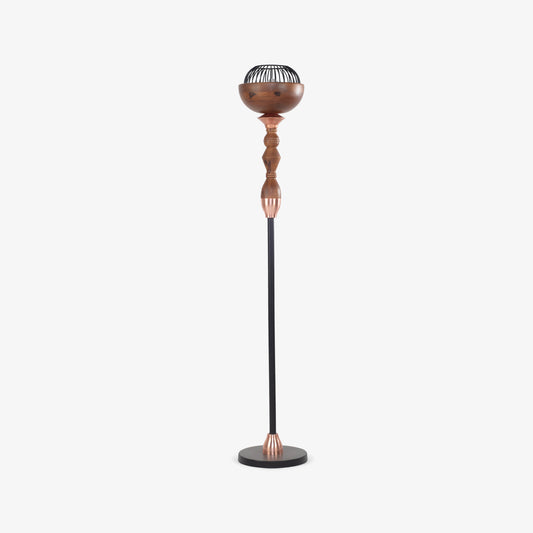 Jodha Copper Floor Lamp Without Shade