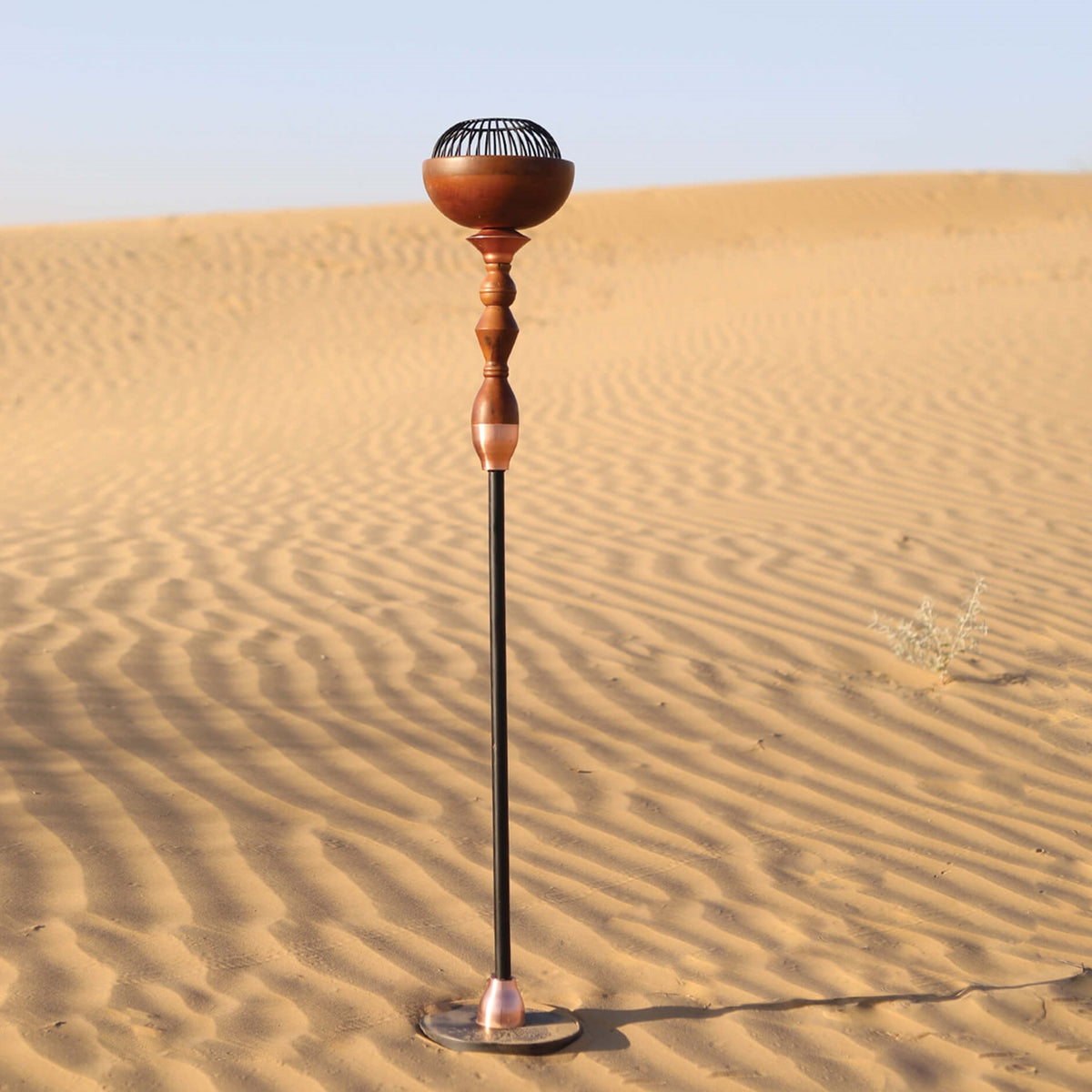 Jodha Copper Floor Lamp Without Shade