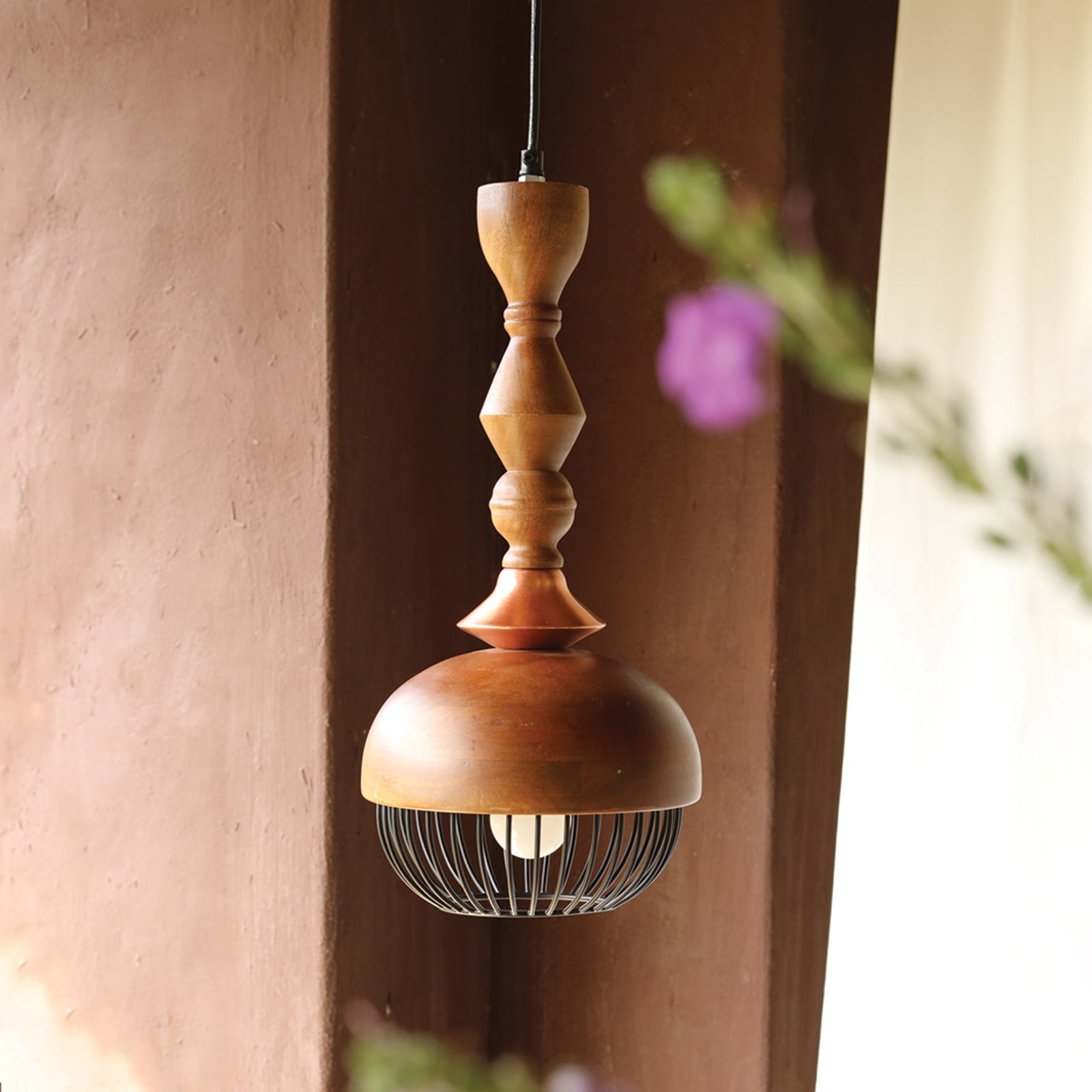Jodha Copper Hanging Lamp Tall
