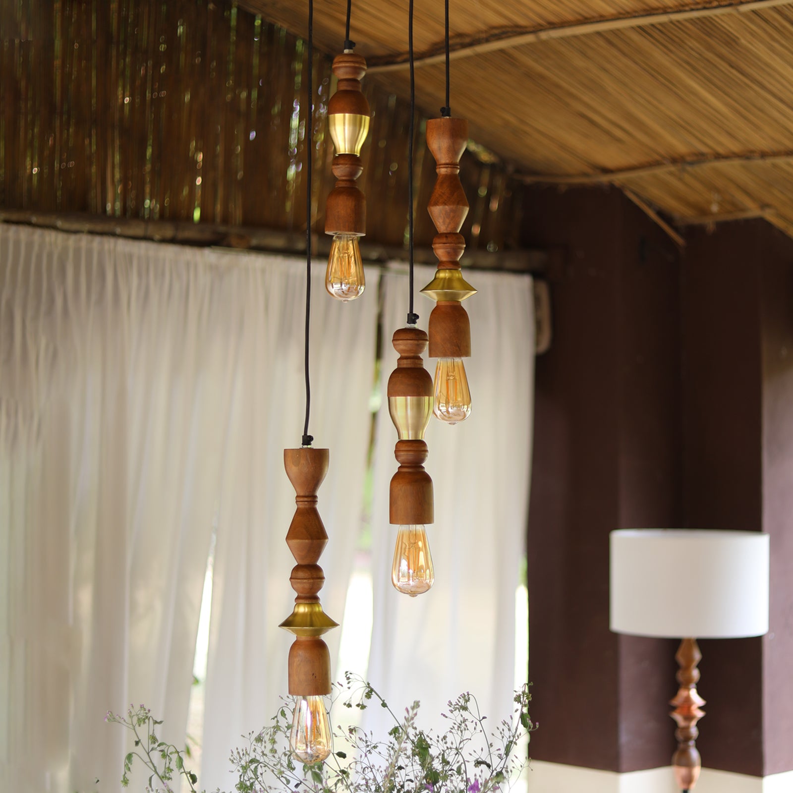 Jodha Gold Cluster Hanging Lamp