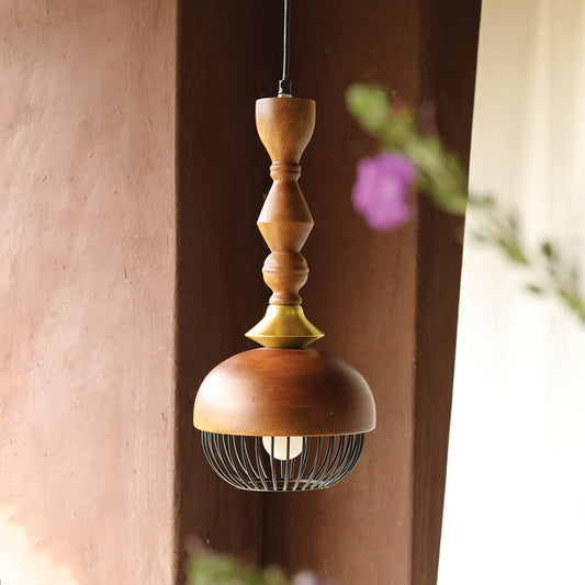Jodha Gold Hanging Lamp Tall