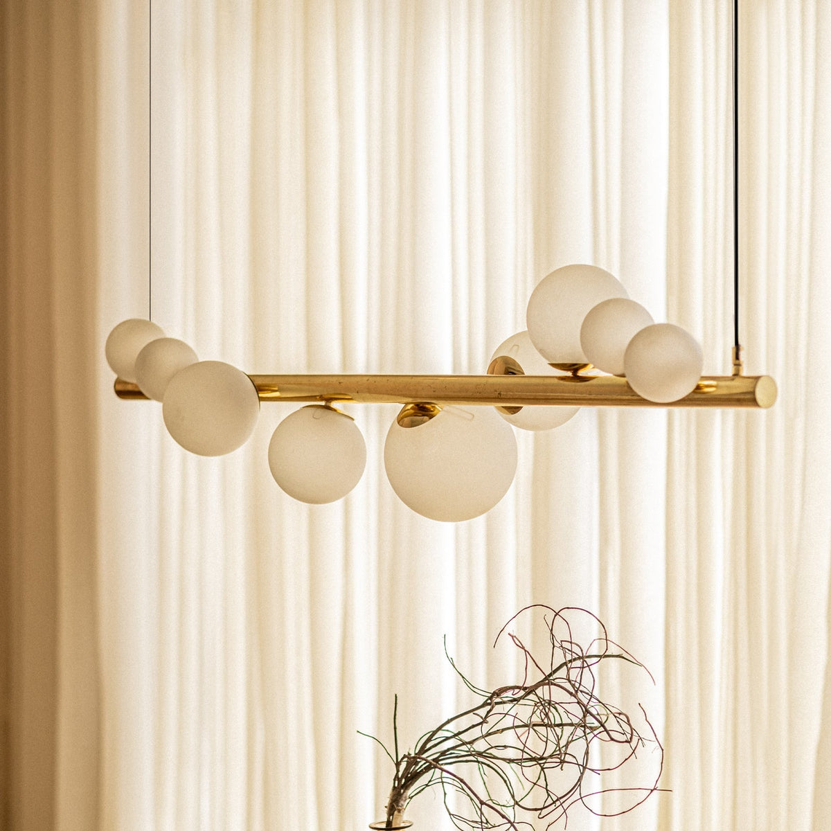 Kellan Glass Chandelier Lamp