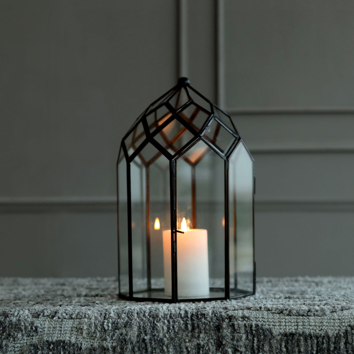 June Glass Candle Lantern