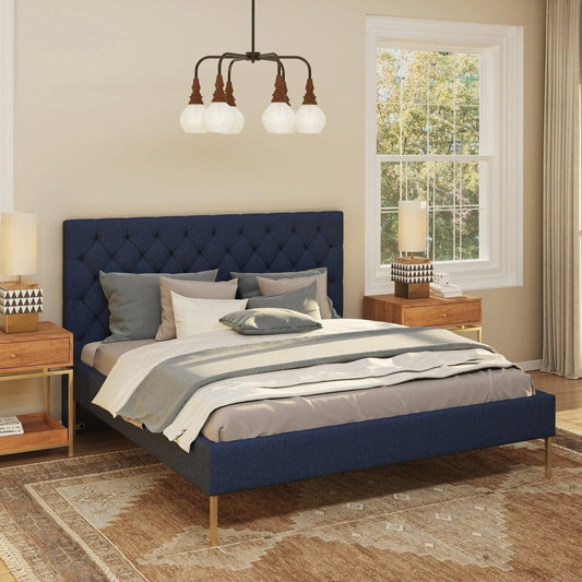 June Upholstered King Non Storage Bed