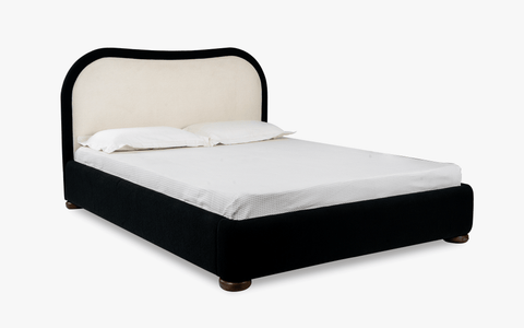 simple bed design. bedroom double bed design. bed side table.