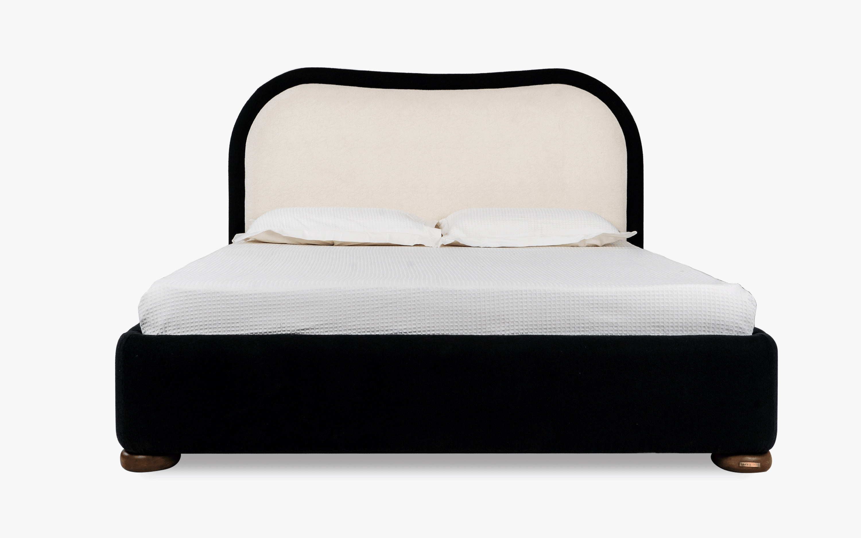 Kaba Upholstered Queen Bed with Storage - Close shot - from left angle - Orange Tree