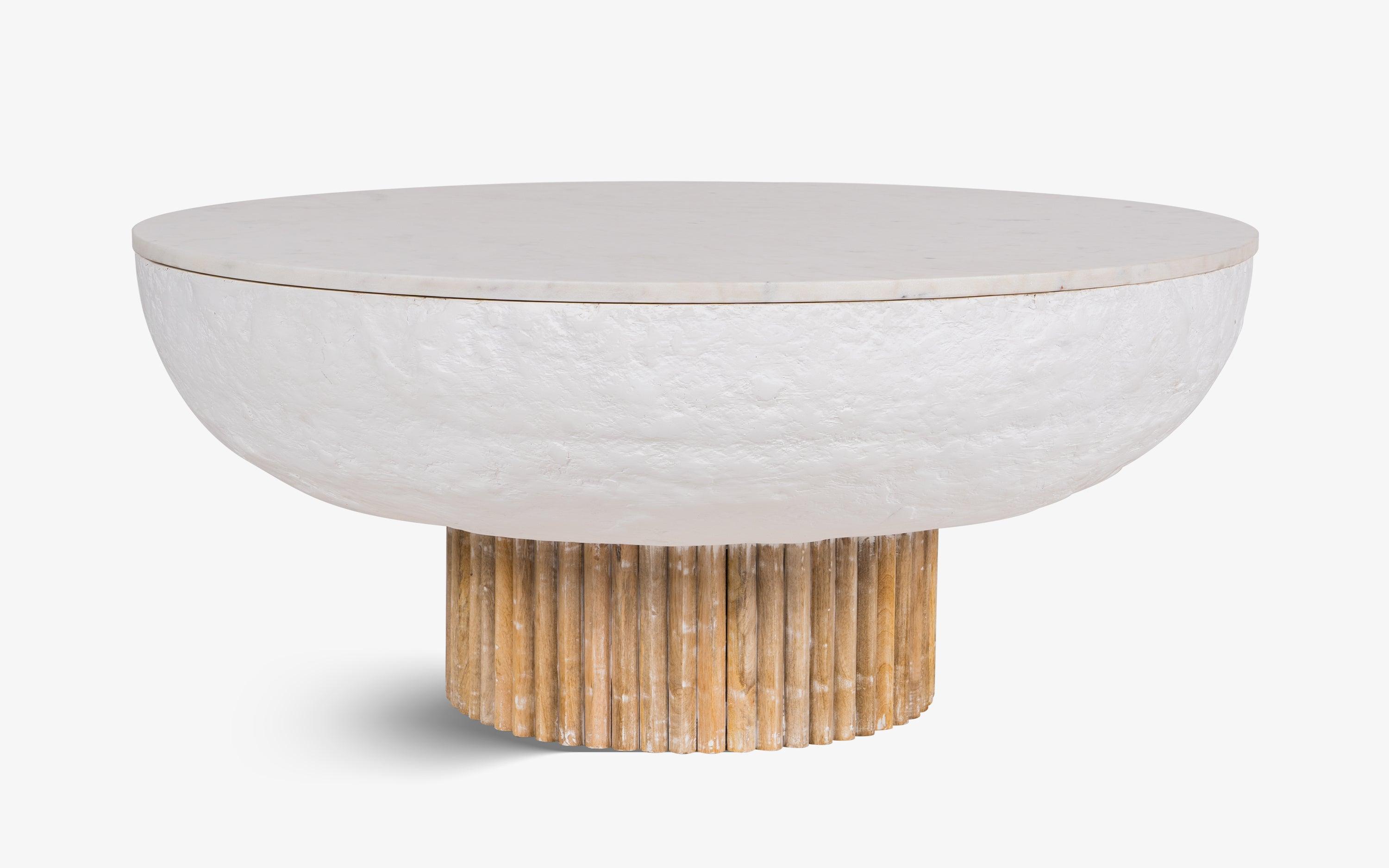 White marble circle coffee table sales