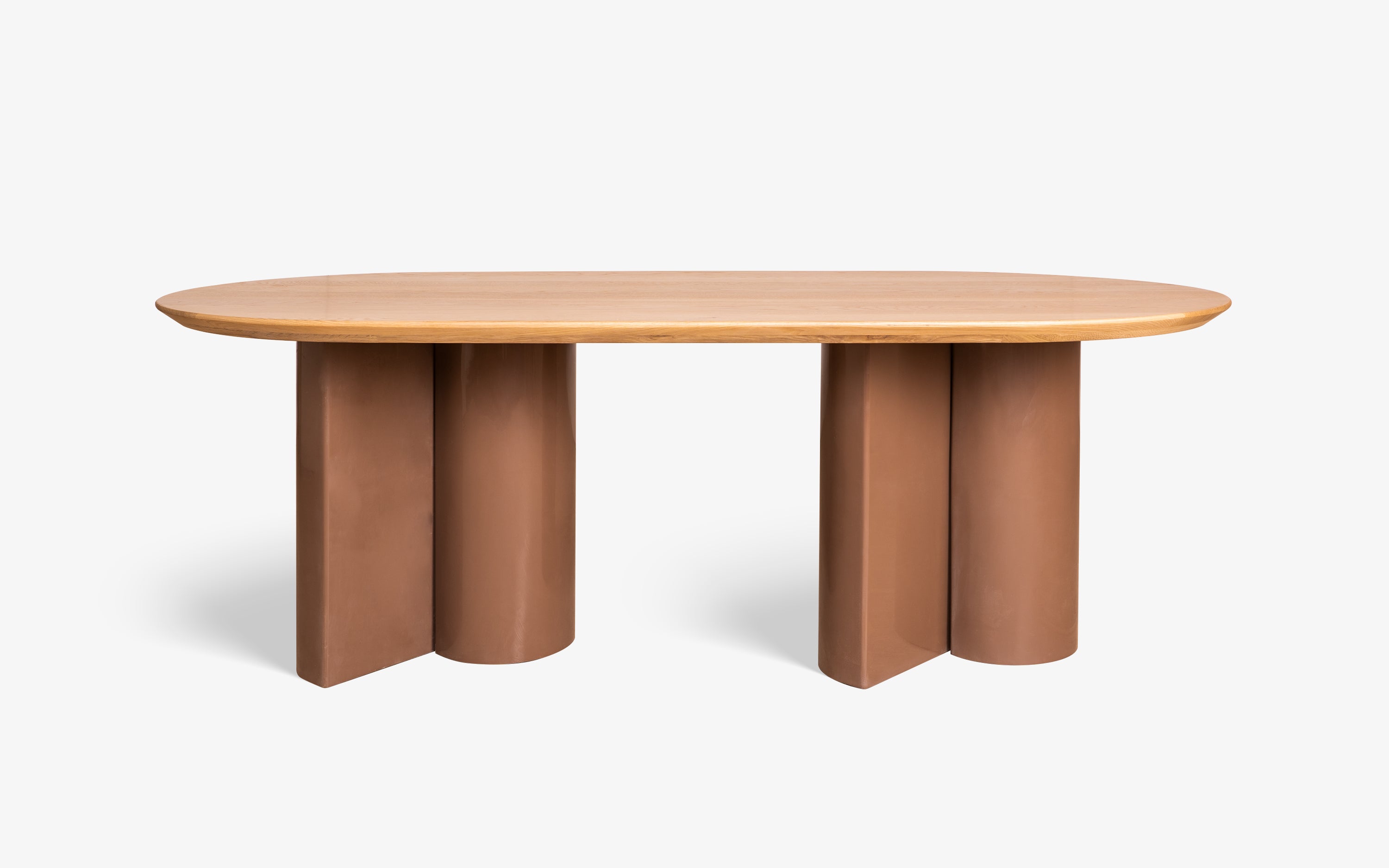 Kaba Oval Shape 6 Seater Wooden Dining Table - with white background - Orange Tree