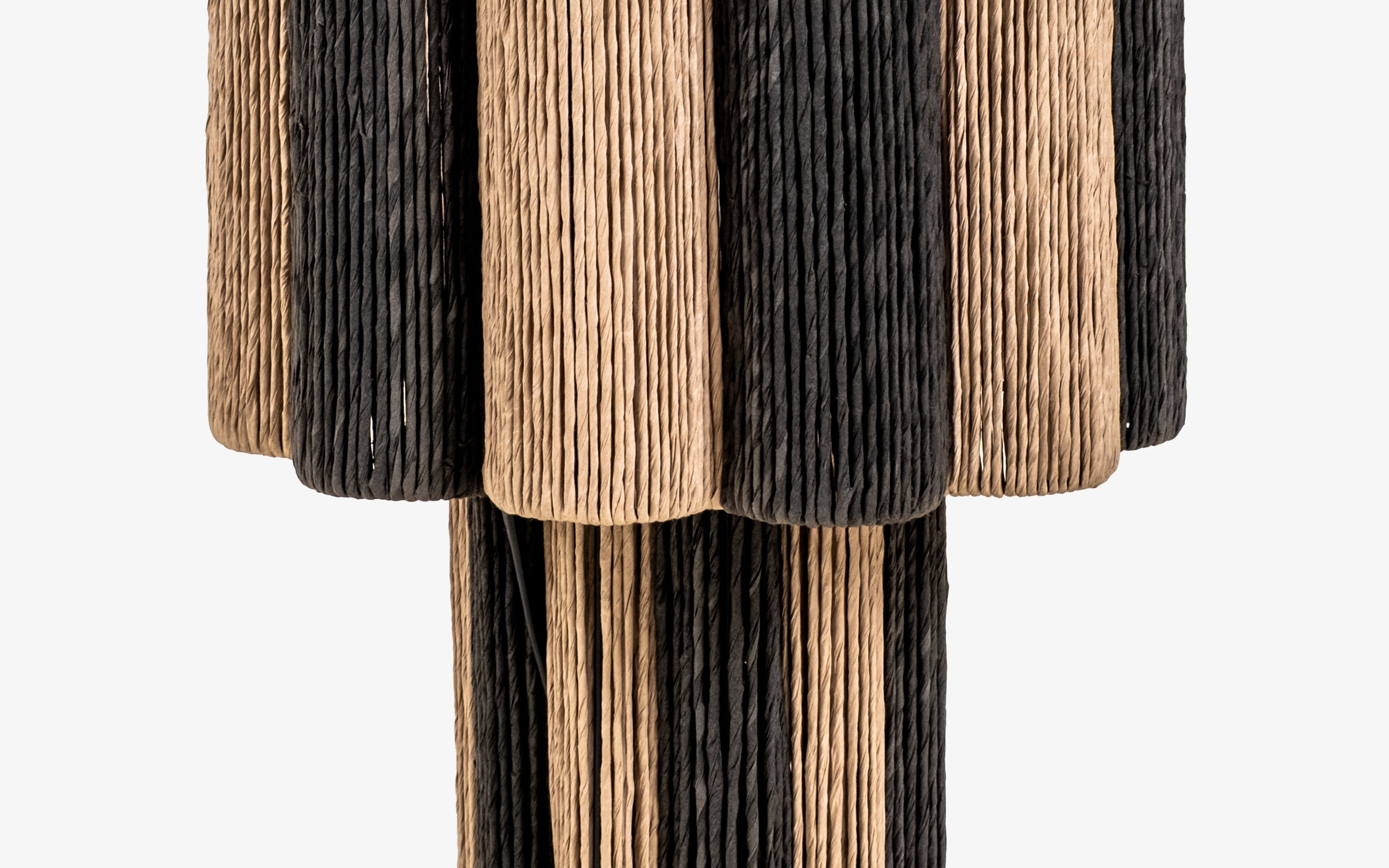 Kenji Table Lamps | Rafia made Decorative Table Lamp - Close shot - from right angle - Orange Tree