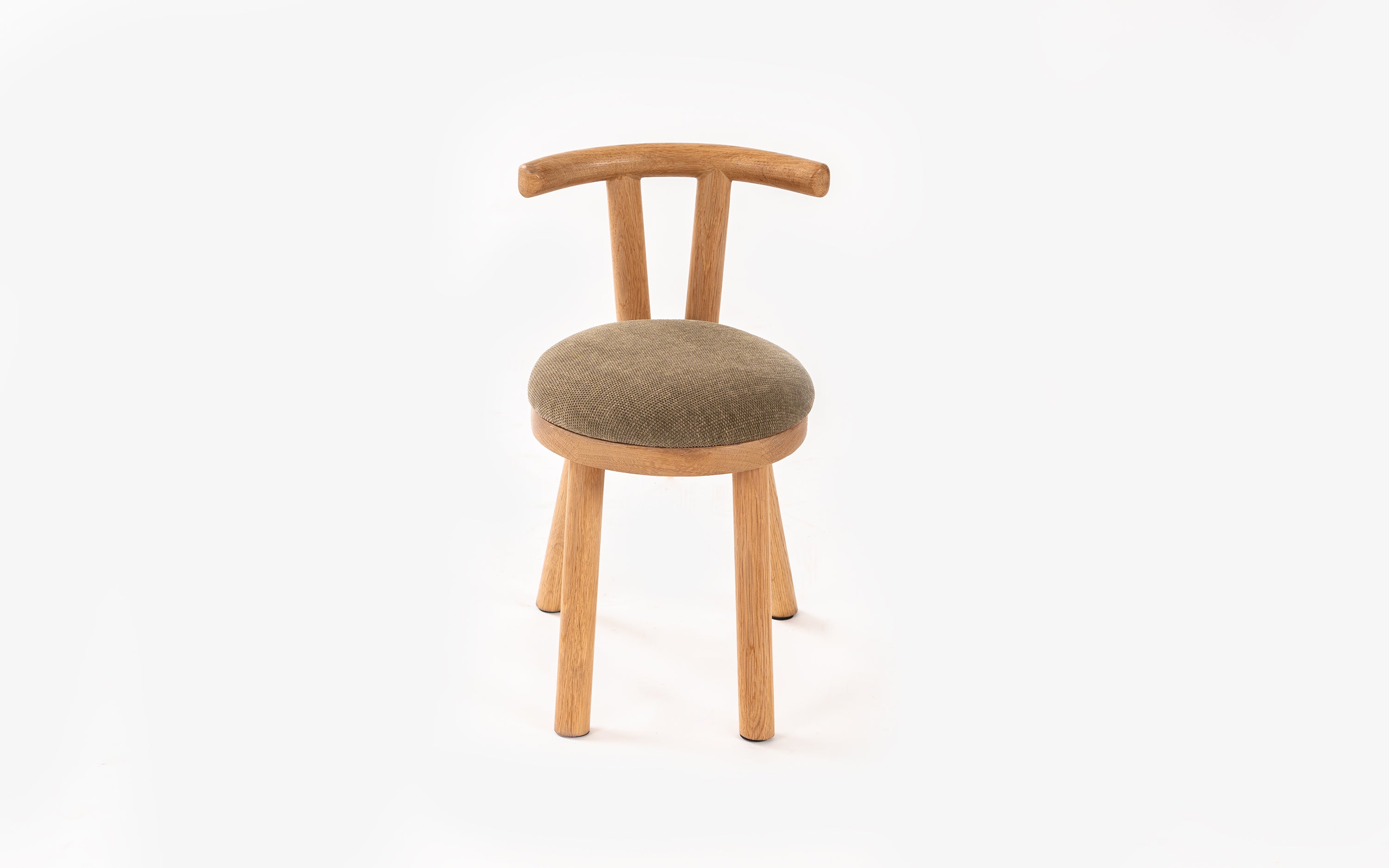 Buy Kiko Oak Wood kids Chair with Upholstery - Close shot - Orange Tree