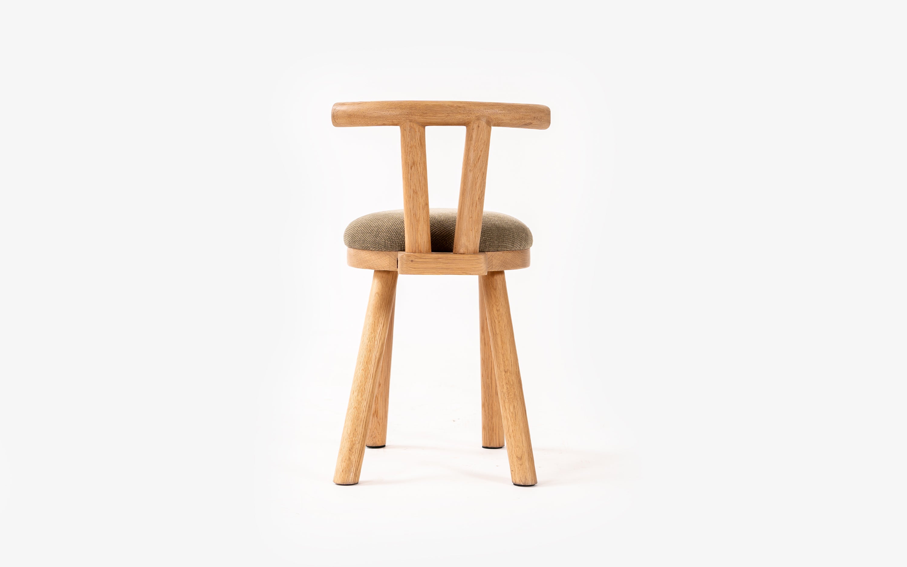Buy Kiko Oak Wood kids Chair with Upholstery - Close shot - from left angle - Orange Tree