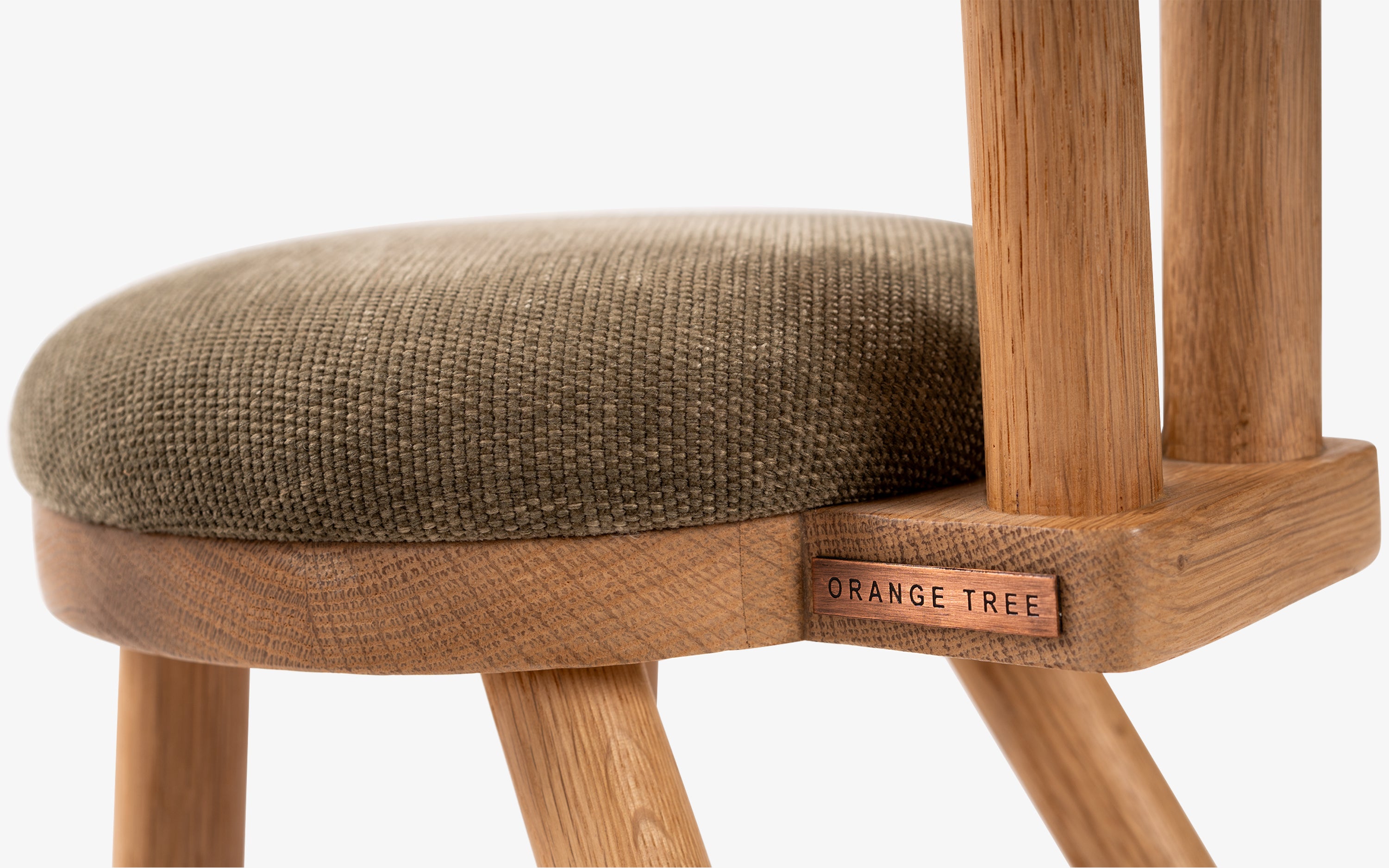 Buy Kiko Oak Wood kids Chair with Upholstery - with white background - Orange Tree
