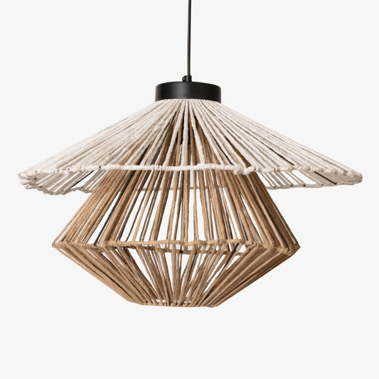 Klimt Rafia Hanging Lamp Brown White