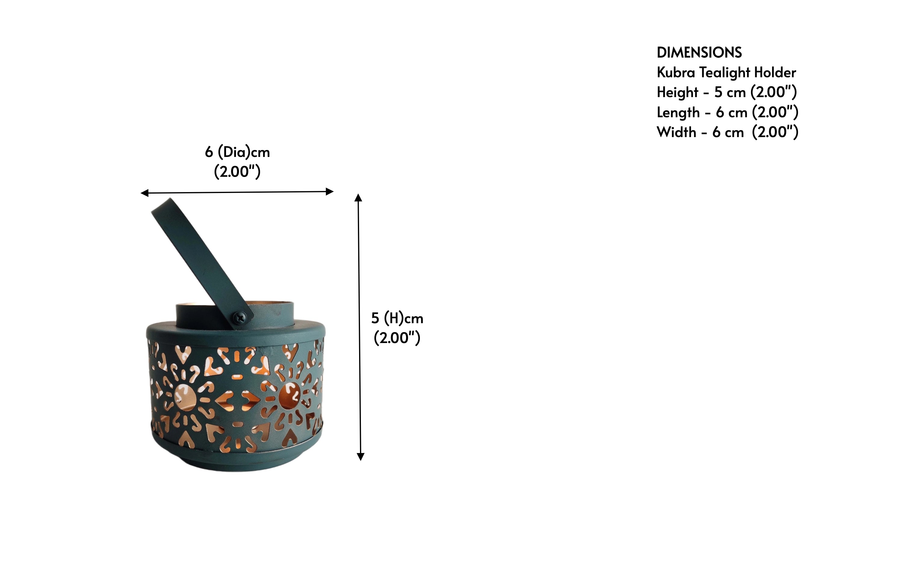 Kubra Tealight Holder | Kubra Candle Holder - Close shot - from right angle - Orange Tree