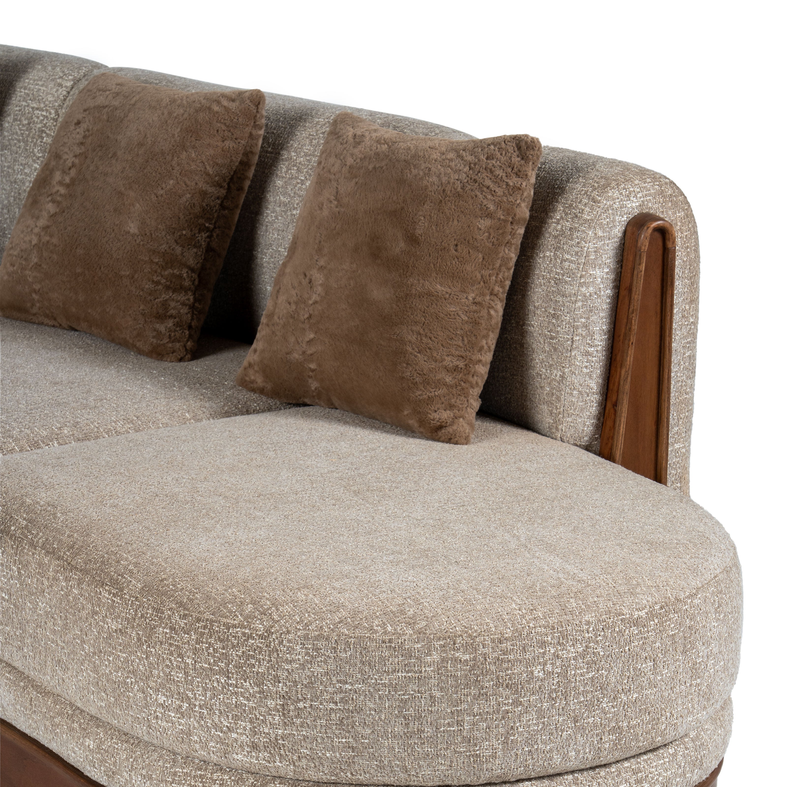 Close up of sofa cushion and armrest