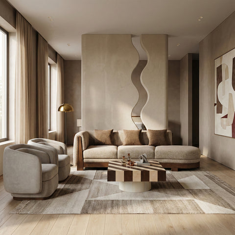 Minimal living room seating arrangement