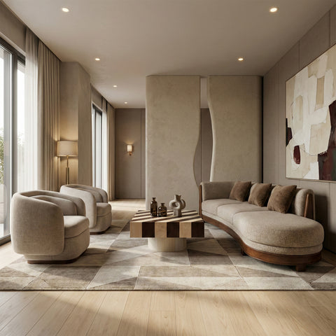 Minimal living room seating arrangement