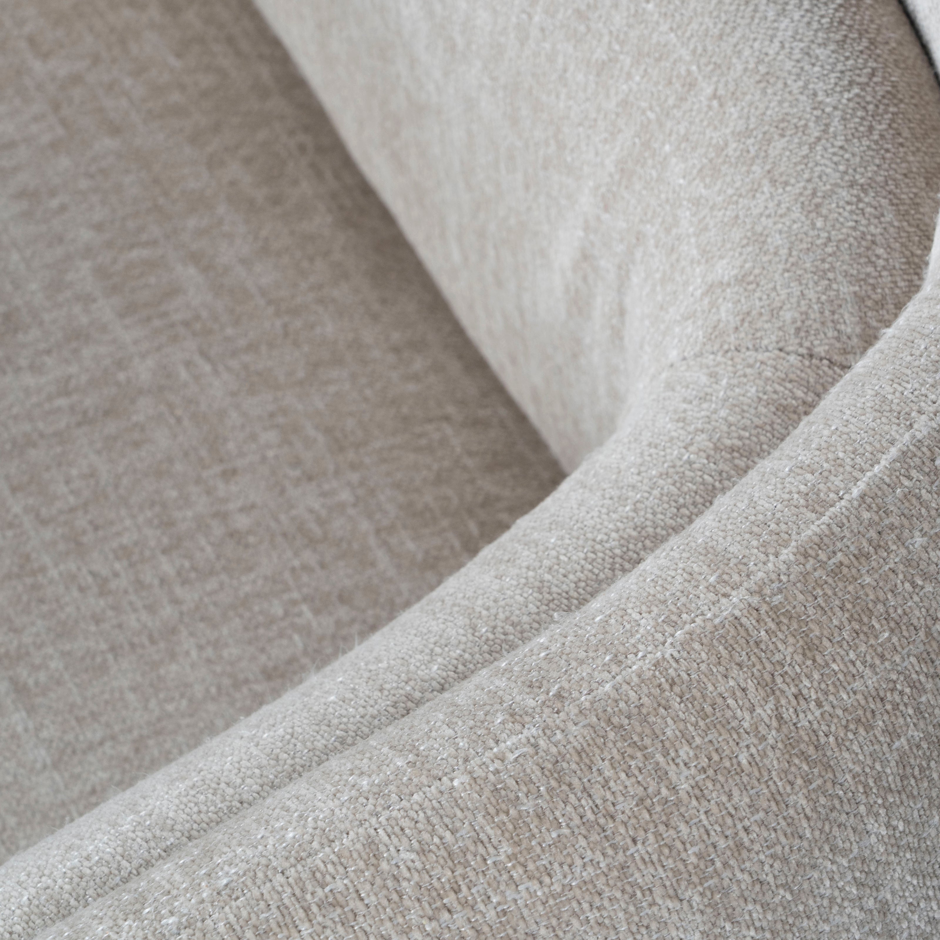 Curved seam upholstery close-up