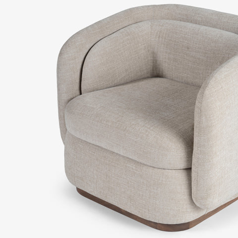 Armchair side angle view