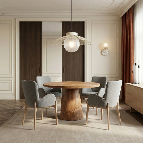Round table with four chairs