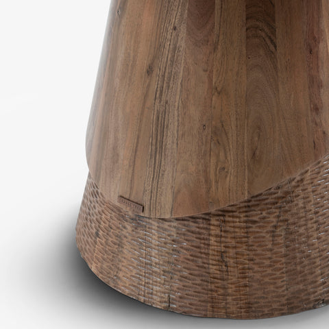 Side view of textured base