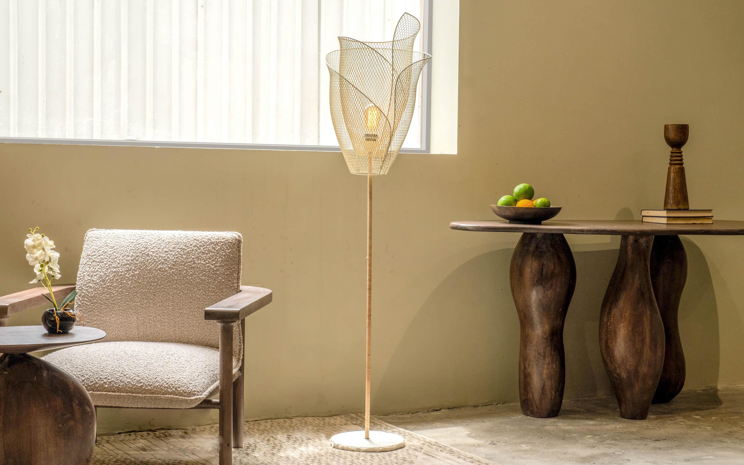Lily Floor Lamp. Diwali decoration Ideas for home - Orange Tree Homes Pvt Ltd.
