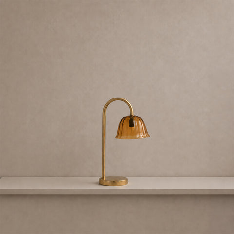 Modern brass table lamp