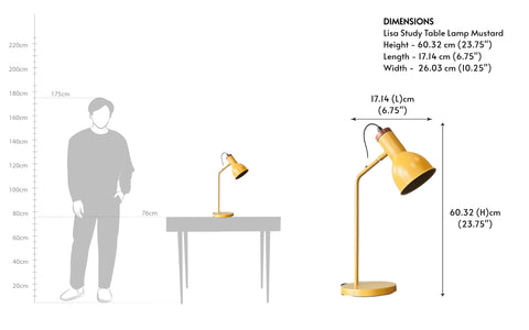 Lisa Study Table Lamp Mustard