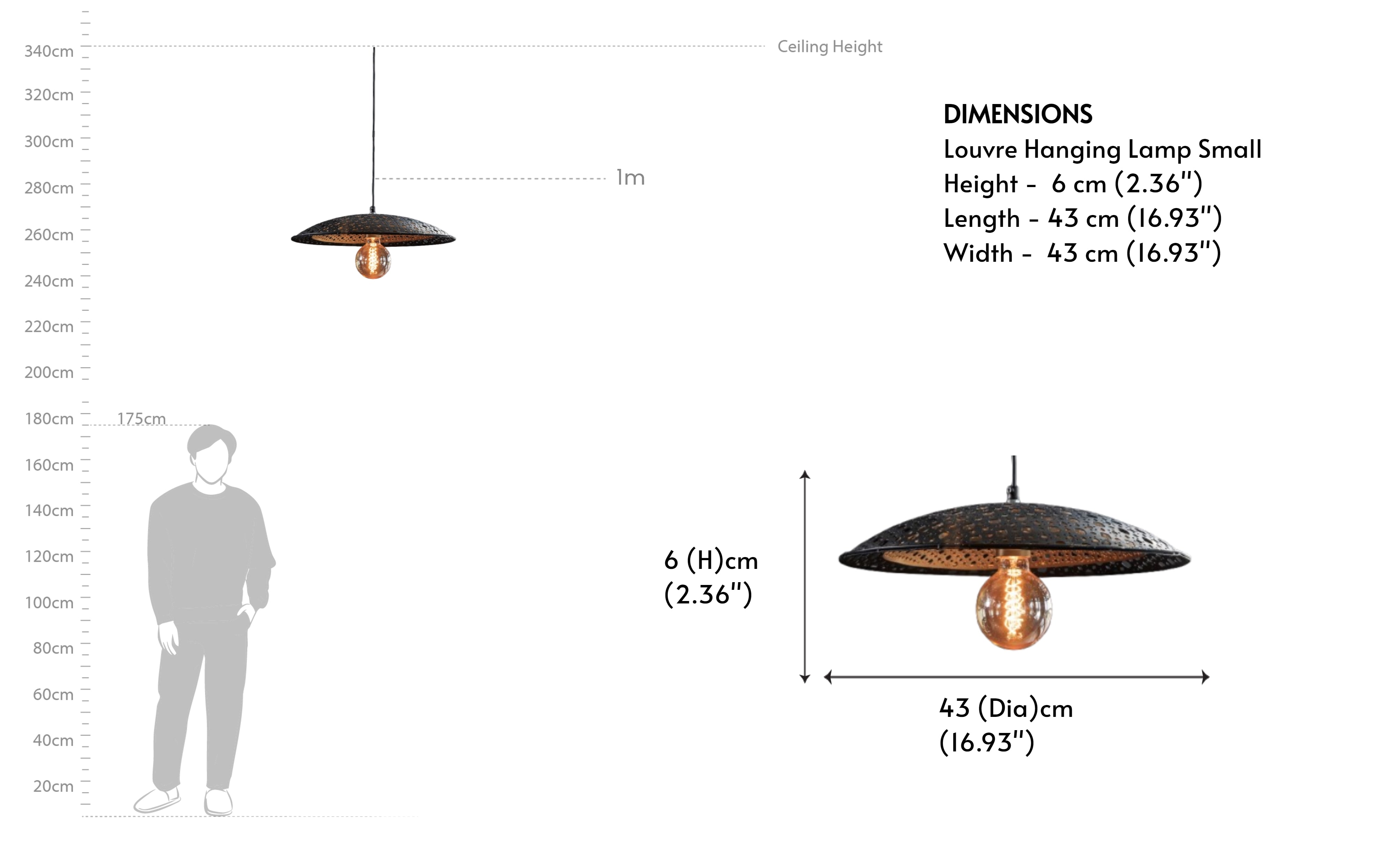 Buy Louvre Dome Hanging Lamp | Warm Lighting - Close shot - from right angle - Orange Tree